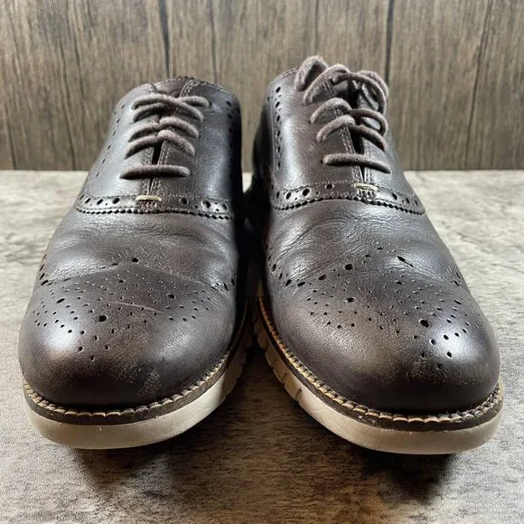 Cole Haan Zerogrand Wingtip Oxford Java C25273 Leather Mens Size 10.5 - Picture 4 of 7